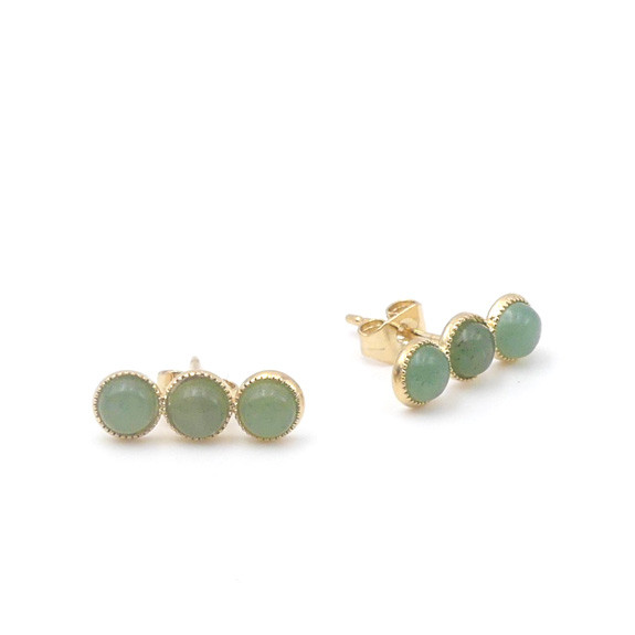 Boucles d'oreilles Ariane Trio - Aventurine 